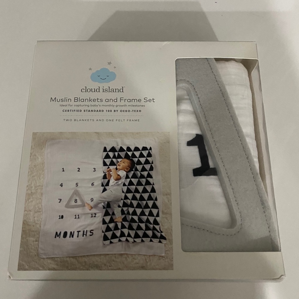 Baby Months Blanket and Frame Set